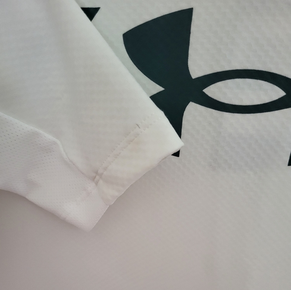 Under Armour UA Long Sleeve Grid Mock Neck Fitted ColdGear White New Large - Picture 3 of 9
